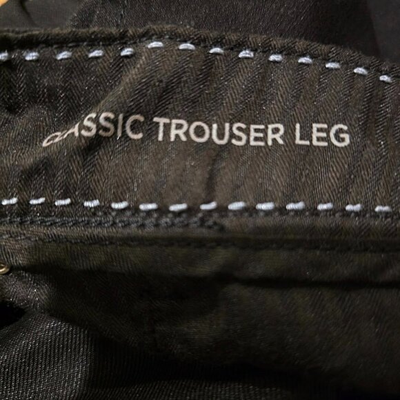 New Banana Republic Black Trouser Jeans Wide Leg Cuffed Sz 2 Womens Pants 30x31 - Picture 13 of 16